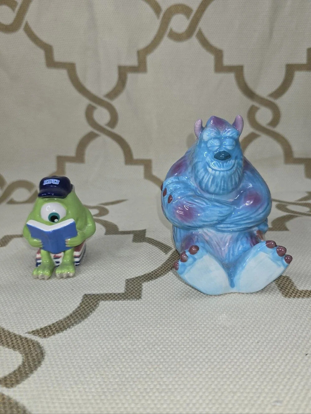Disney Pixar Monsters Inc - Mike & Sulley Ceramic Salt & Pepper Shakers New
